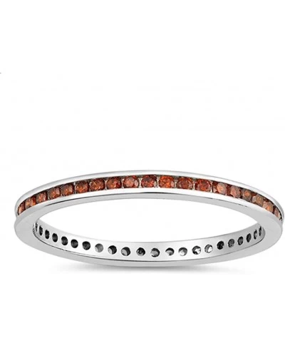 Sterling Silver Thin Eternity Ring $20.45 Promise Rings