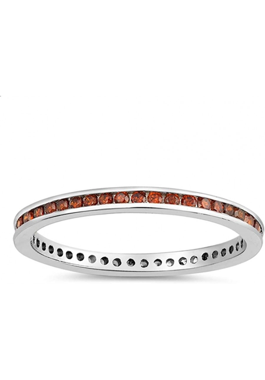 Sterling Silver Thin Eternity Ring $20.45 Promise Rings