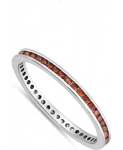 Sterling Silver Thin Eternity Ring $20.45 Promise Rings