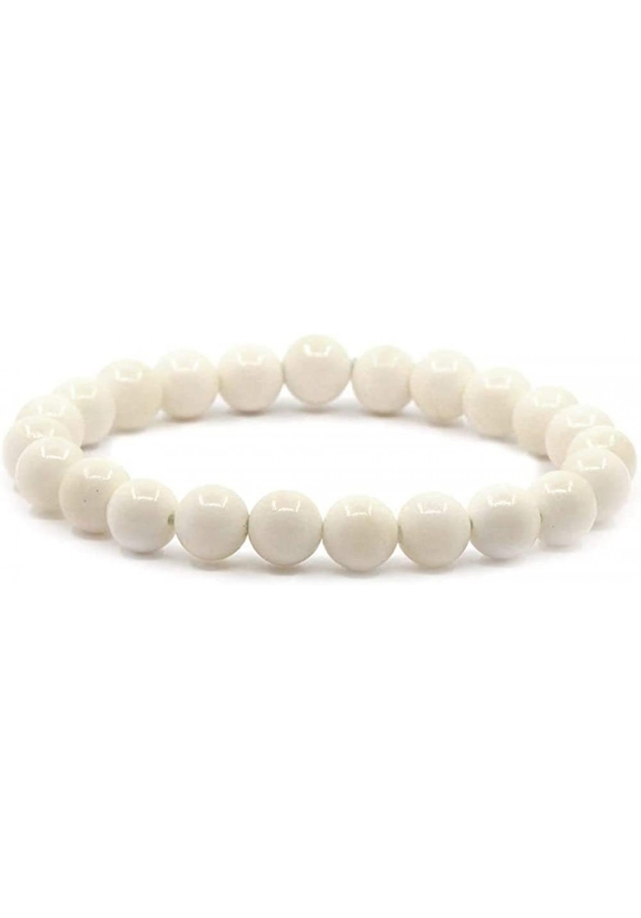 Gem Semi Precious Gemstone 8mm Round Beads Stretch Bracelet 7 Inch Unisex $7.88 Stretch