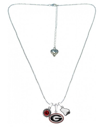Georgia Bulldogs Home Sweet Home Silver Crystal Necklace Jewelry Gift UGA $15.72 Chains