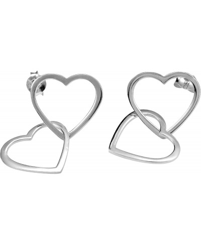 Unique Double Tangle Heart .925 Sterling Silver Stud Earrings Heart Stud Earrings Sterling Silver Earrings Silver Stud Earrin...