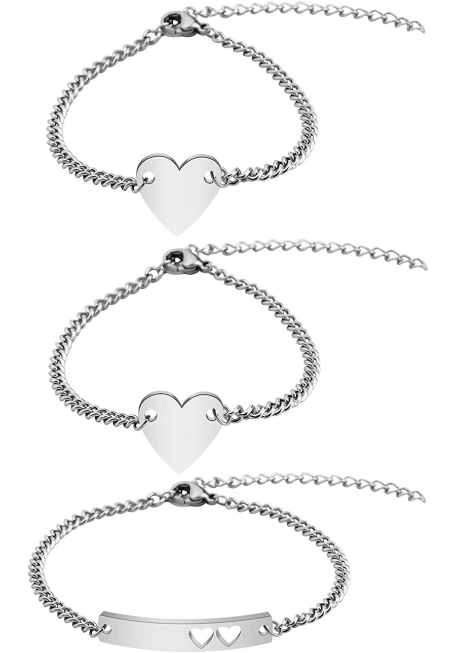 Mother Daughter Bracelet Set Matching Mommy and Me Heart Wish Bracelet Mother's Day Jewelry Gift for Mom Daughter $18.58 Bangle