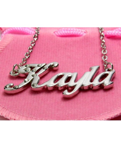 Kayla Name Necklace 18K White Gold Plated Personalized Dainty Necklace - Jewelry Gift Women Girlfriend Mother Sister Friend G...