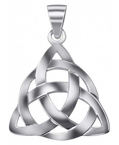 Sterling Silver 1 inch Endless Knot Triquetra Celtic Pendant $21.80 Pendants & Coins