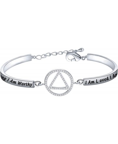 Alcoholics Anonymous Bracelet AA Sobriety Gifts Sobriety Recovery Bracelet Sober Gifts for Women $13.63 Pendants & Coins