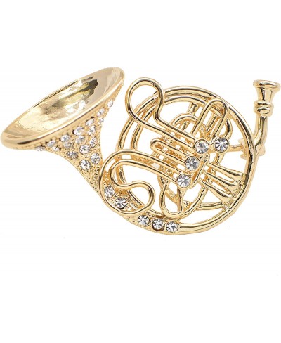 Tiny Jewel Crystal Big French Horn Brooch Pin $15.39 Brooches & Pins