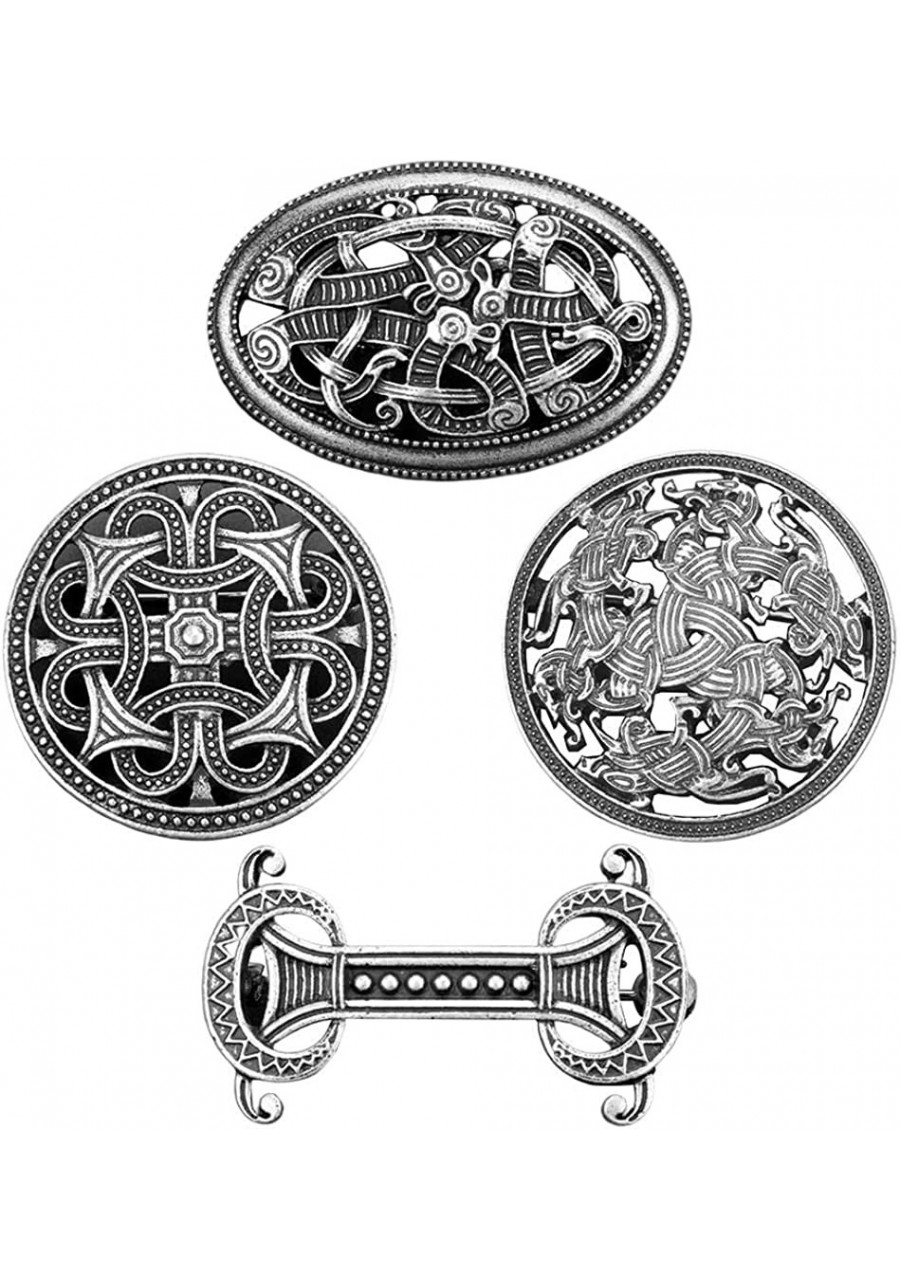 4Pcs Medieval Viking Brooch Set-Vintage Brooch for Women Viking $6.27 Brooches & Pins