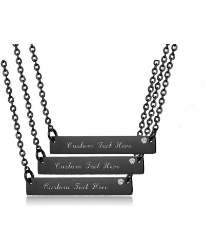 Customize Minimalist Dainty Gold Plated Stainless Steel Rhinestone Crysatl Horizontal Bar Necklace Set $20.83 Jewelry Sets