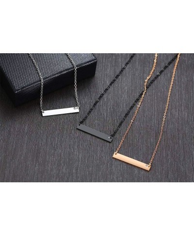 Customize Minimalist Dainty Gold Plated Stainless Steel Rhinestone Crysatl Horizontal Bar Necklace Set $20.83 Jewelry Sets