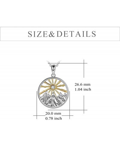 Mountain Necklace Sterling Silver Mountain Pendant Necklace Nature Jewelry Gift for Nature Lovers $33.27 Pendant Necklaces