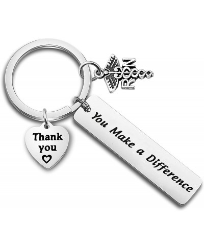 Registered Nurse Gifts You Make a Difference Keychain RN Thank You Gift Medical Graduation Gift $7.29 Pendants & Coins