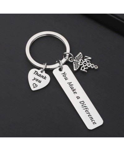 Registered Nurse Gifts You Make a Difference Keychain RN Thank You Gift Medical Graduation Gift $7.29 Pendants & Coins