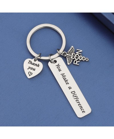 Registered Nurse Gifts You Make a Difference Keychain RN Thank You Gift Medical Graduation Gift $7.29 Pendants & Coins