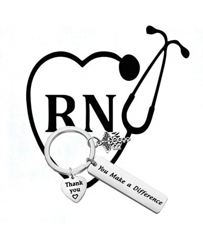 Registered Nurse Gifts You Make a Difference Keychain RN Thank You Gift Medical Graduation Gift $7.29 Pendants & Coins