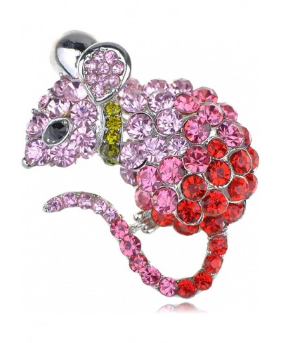 Cute Mouse Rat Pet Silvery Tone Ombre Rhinestone Crystal Animal Critter Pin Brooch $15.38 Brooches & Pins