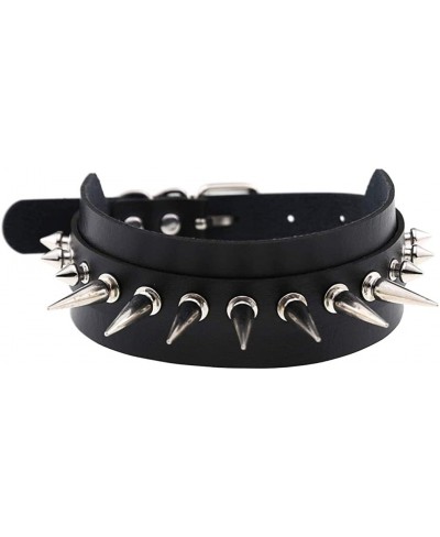 Simulated Leather PU Rivets Spiked 1.73" Wide Neckband Collar Choker (16 Colors) $9.19 Chokers