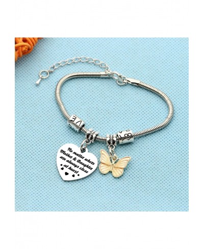 Women Bangle Mom Daughter Matching Bracelets Butterfly Distance Family Love Gift Christmas Birthday Jewelry $10.04 Bangle