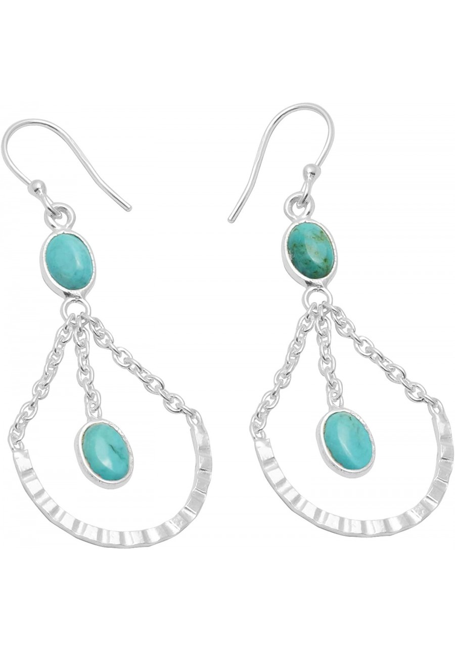 Half Moon Crescent Drop Dangle Earring 925 Sterling Silver Gemstone Jewelry For Women & Girls $23.91 Drop & Dangle