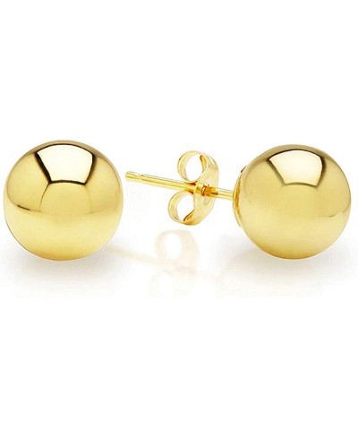 14K Gold Ball Stud Earrings for Women Studs With Push Backs Real Hypoallergenic Jewelry and Accessories 3mm - 8mm $15.76 Ball