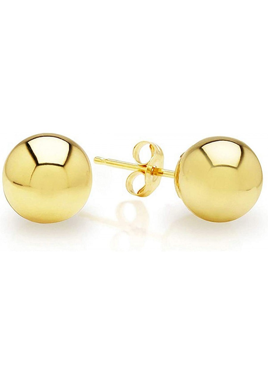 14K Gold Ball Stud Earrings for Women Studs With Push Backs Real Hypoallergenic Jewelry and Accessories 3mm - 8mm $15.76 Ball