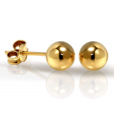 14K Gold Ball Stud Earrings for Women Studs With Push Backs Real Hypoallergenic Jewelry and Accessories 3mm - 8mm $15.76 Ball