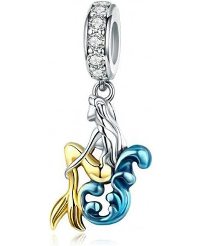 Mermaid Charms Original 925 Sterling Silver Charms Animal Charm Bracelets for Women European Snake Chain Bracelet $13.44 Char...