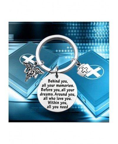 LPN Gift LPN Graduation Gifts Behind You All Memories Keychain Licensed Practical Nurse Gifts $16.53 Pendants & Coins