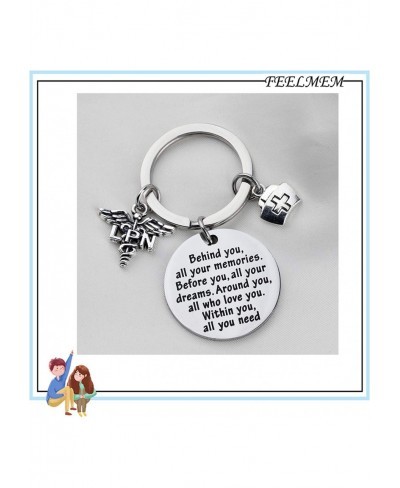 LPN Gift LPN Graduation Gifts Behind You All Memories Keychain Licensed Practical Nurse Gifts $16.53 Pendants & Coins