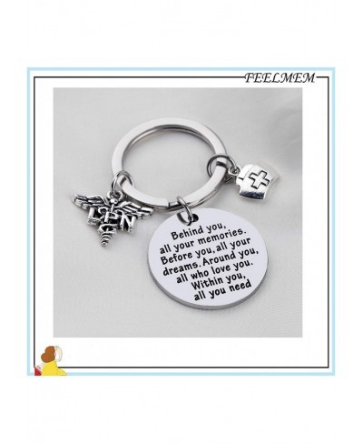 LPN Gift LPN Graduation Gifts Behind You All Memories Keychain Licensed Practical Nurse Gifts $16.53 Pendants & Coins