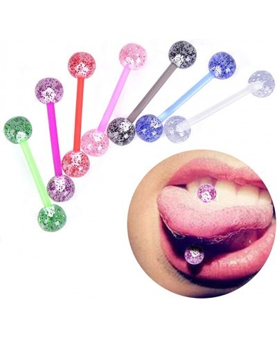 8PCS/Set Plastic Eyebrow Navel Belly Lip Tongue Ring Nose Bar Rings Body Piercing Jewelry Soft Rod Barbell Ball Nice Design $...