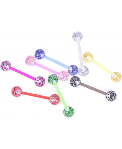 8PCS/Set Plastic Eyebrow Navel Belly Lip Tongue Ring Nose Bar Rings Body Piercing Jewelry Soft Rod Barbell Ball Nice Design $...