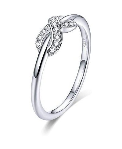 925 Sterling Silver Infinity Love Infinite Clear CZ Rings for Women Engagement Wedding Jewelry $18.39 Bands