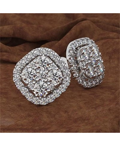 Diamond Rings Necklace Earring Sets for Women Rhinestones Zircon Engagement Jewelry Set Wedding Gifts $7.08 Jewelry Sets