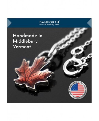 Mini Maple Leaf Fall/Autumn Necklace Pewter Pendant 17” Chain Handcrafted Made In USA $36.87 Pendant Necklaces