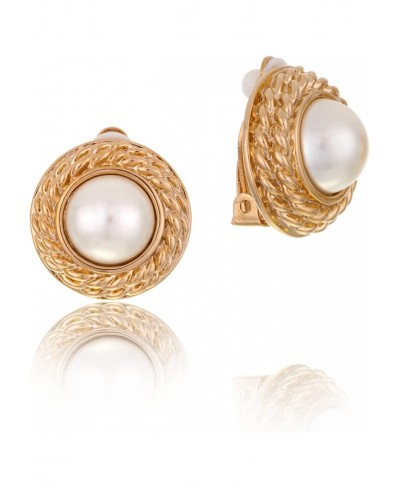 Rhea Braided Style Gold Plated Comfort Clip on Earrings in Gift Box $20.14 Clip-Ons