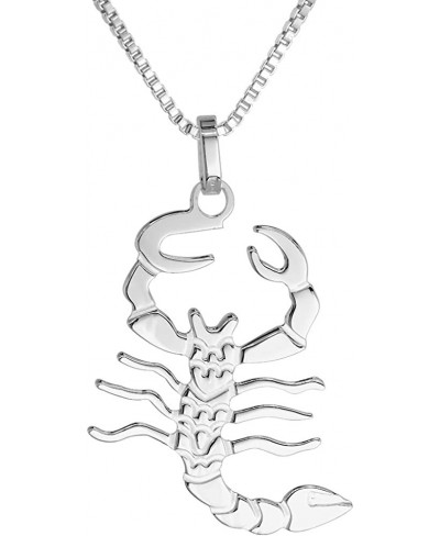 Sterling Silver Scorpion Pendant Necklace 1 1/4 inch high Sold with or Without Chain 18-30 inch $19.69 Pendants & Coins