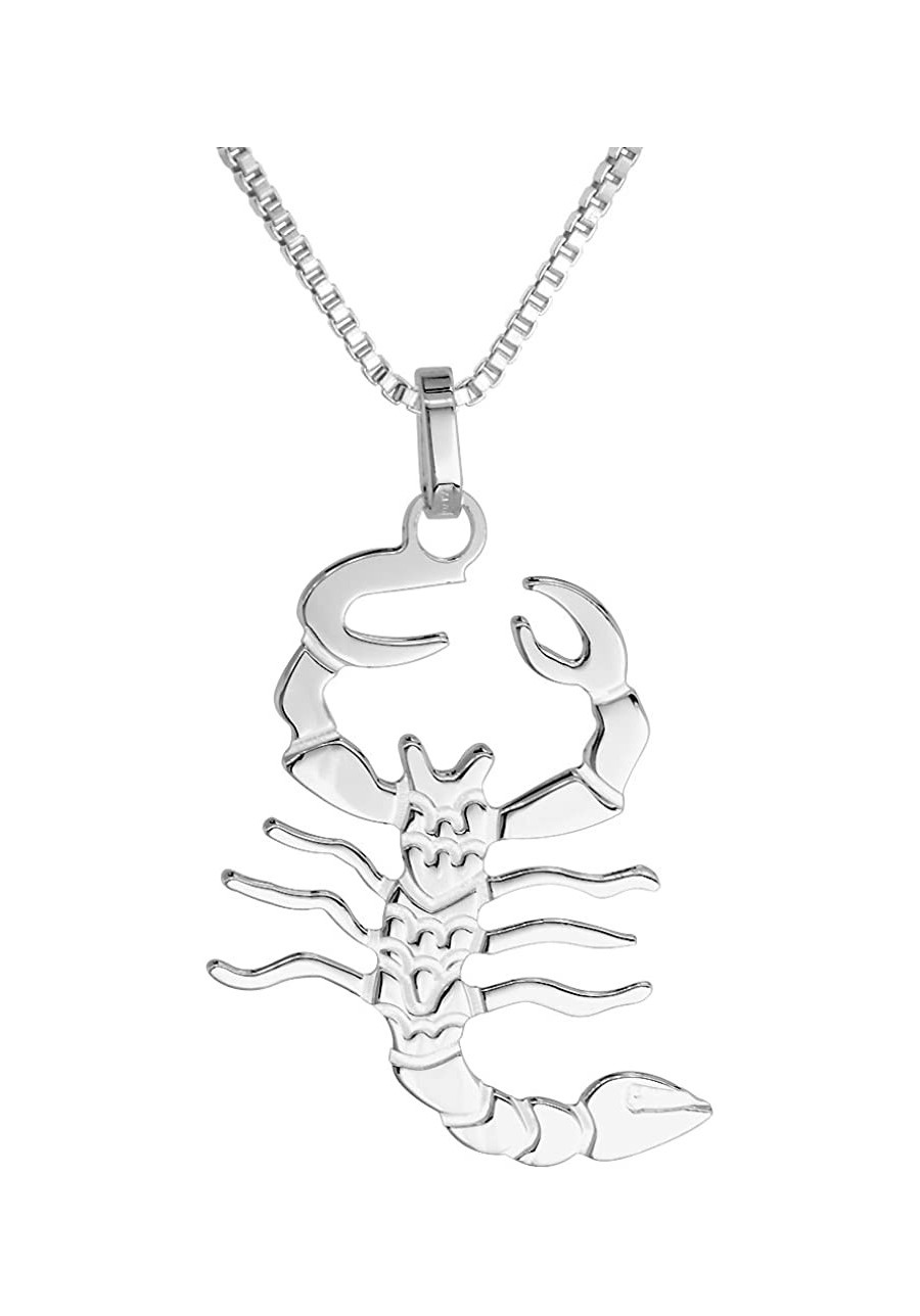 Sterling Silver Scorpion Pendant Necklace 1 1/4 inch high Sold with or Without Chain 18-30 inch $19.69 Pendants & Coins