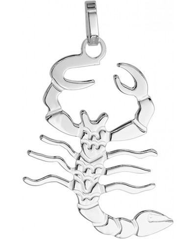 Sterling Silver Scorpion Pendant Necklace 1 1/4 inch high Sold with or Without Chain 18-30 inch $19.69 Pendants & Coins