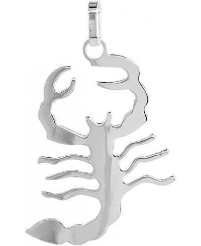 Sterling Silver Scorpion Pendant Necklace 1 1/4 inch high Sold with or Without Chain 18-30 inch $19.69 Pendants & Coins