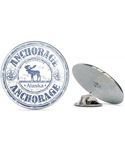 Anchorage Alaska Round Metal 0.75" Lapel Pin Hat Shirt Pin Tie Tack Pinback $9.66 Brooches & Pins