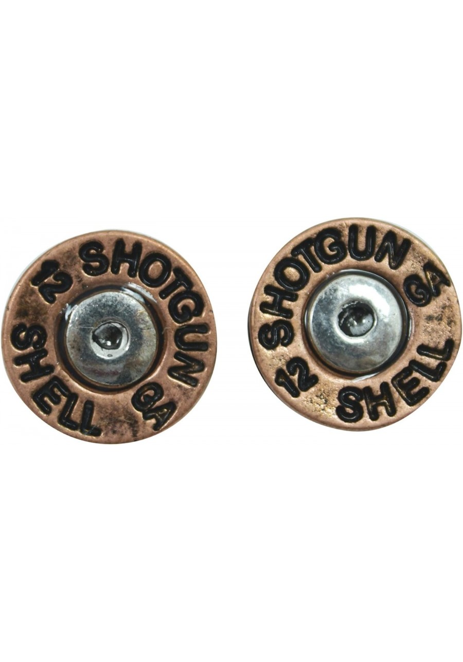 Western Cowgirl Shotgun Shell bullet earrings studs $20.03 Stud