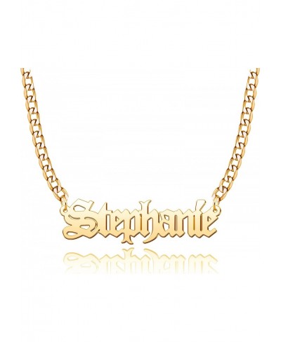 Custom Name Necklace Engraved Gold Plated Personalized Sterling Silver Heart Crown Pendant Gift for Women Girls $15.68 Chokers