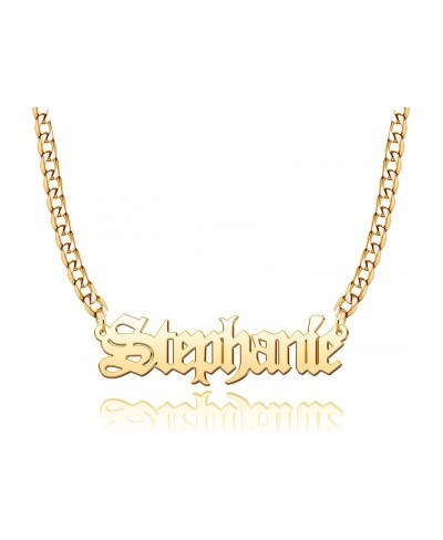 Custom Name Necklace Engraved Gold Plated Personalized Sterling Silver Heart Crown Pendant Gift for Women Girls $15.68 Chokers