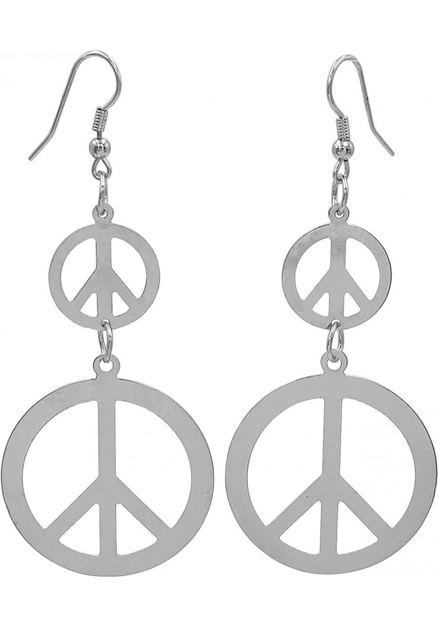 Long Laser Cut Silver Tone Thin Metal Open Dangle Drop Earrings $18.53 Drop & Dangle