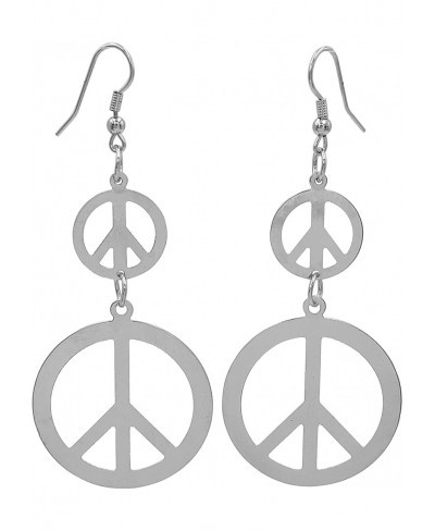 Long Laser Cut Silver Tone Thin Metal Open Dangle Drop Earrings $18.53 Drop & Dangle