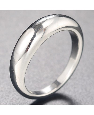 Stainless Steel Classic Simple Plain Fat Dome Style Wedding Band Promise Statement Ring $6.44 Promise Rings