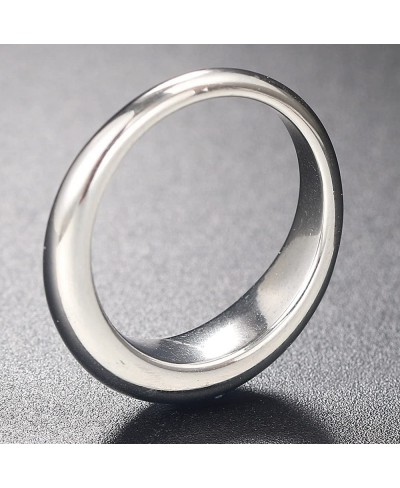 Stainless Steel Classic Simple Plain Fat Dome Style Wedding Band Promise Statement Ring $6.44 Promise Rings