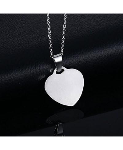 Free Engraving-Heart Shape Medical Alert ID Pendant Necklace/Keychain for Men Women 20 Inches Chain $10.77 Pendant Necklaces