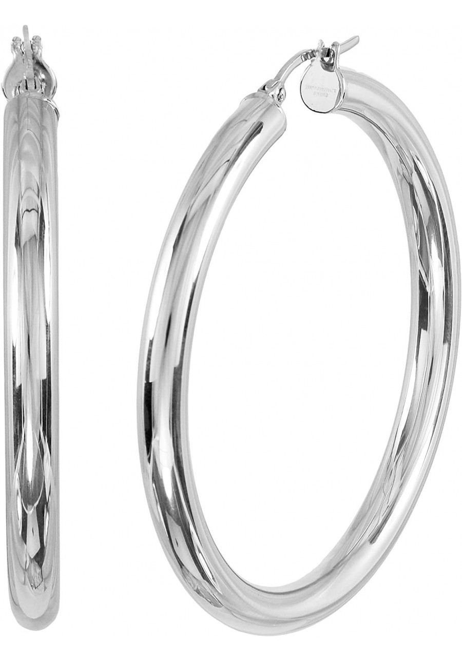 Stainless Steel 2 1/4" Inch High Polish Hoop Earring $17.99 Hoop